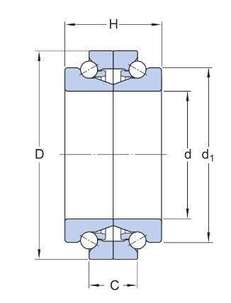 SKF BTW 100 CTN9/SP kogellager met kogelcontacthoek