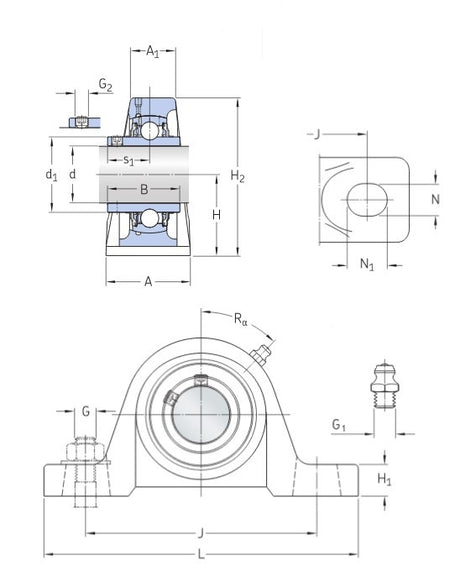 SKF UCPX13 unité de roulement