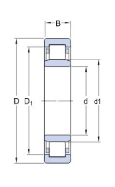 SKF NU 1005 roulement à rouleaux