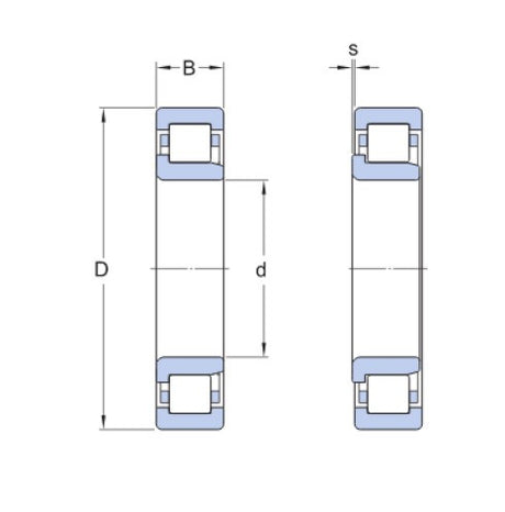 SKF NJ 1009 ECP roulement à rouleaux