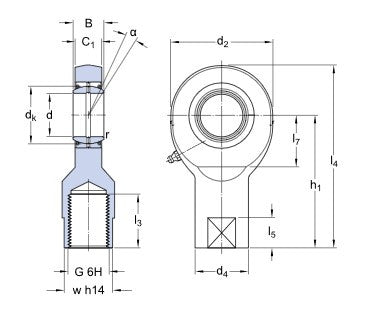 SKF SI 30 ES-2RS tête articulée