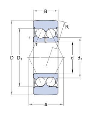 SKF 305802 C-2Z lagerrol