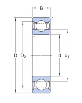 SKF 6216-2Z/VA208 kogellager