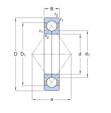 SKF QJ 312 PHAS vierpunts lager