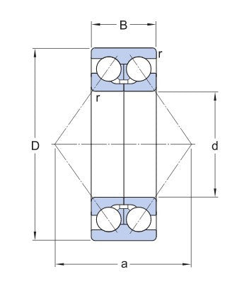 SKF 3311 DMA kogellager met hoekcontact