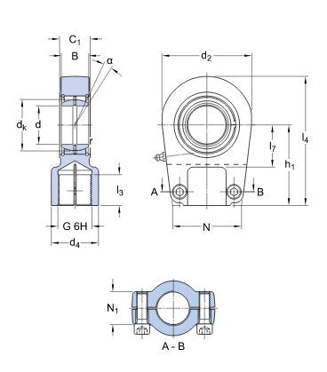 SKF SIR 40 ES tête articulée