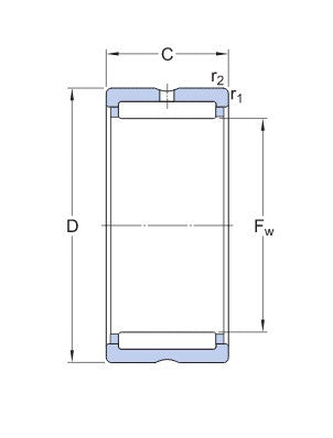 SKF RNA 4908 roulement à aiguilles sans bague intérieure
