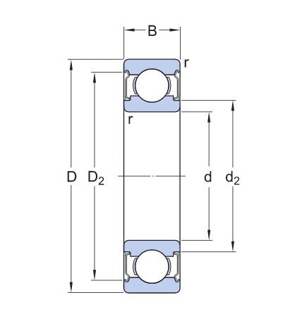 SKF W 608-2Z roulement à billes en acier inoxydable