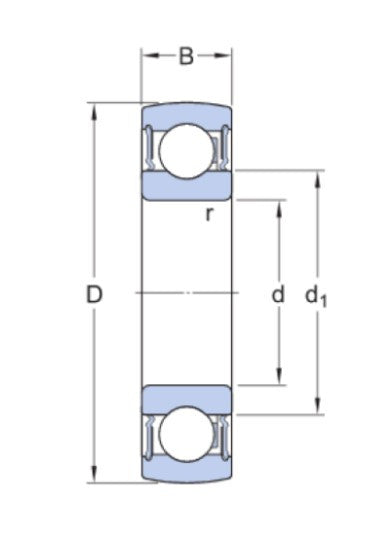 SKF 1726209-2RS1 roulement de fixation