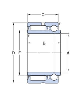 SKF NKIB 5913 roulement à aiguilles combiné