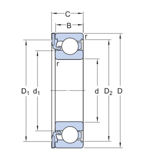 SKF ICOS-D1B06 TN9 roulement à billes