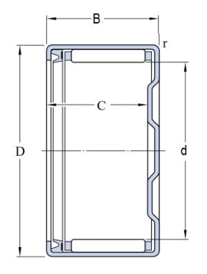 SKF BK 2518 RS naaldbearing