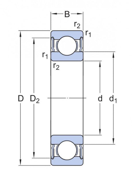 SKF 6006-2RS1/W64 roulement à billes