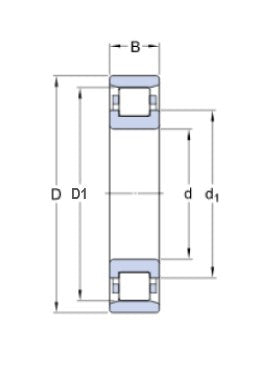 SKF N 222 ECP roulement à rouleaux
