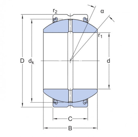 SKF GEH 40 ESX-2LS roulement articulé acier-acier
