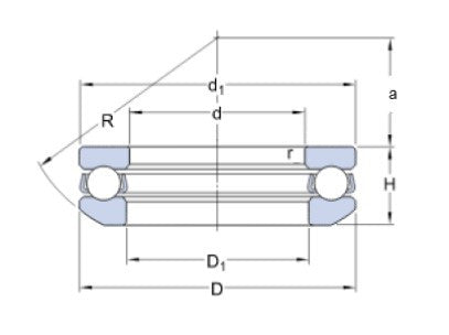 SKF 53216 roulement à billes axiaux
