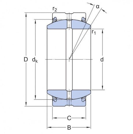 SKF GE 17 ES-2RS gewrichtslager staal/staal