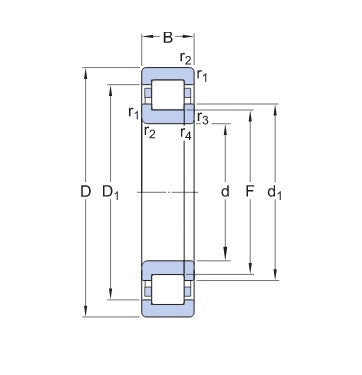 SKF NUP 238 ECML/C3 roulement à rouleaux