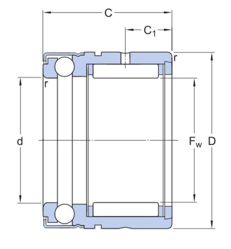 SKF NX 25 Z roulement à aiguilles combiné