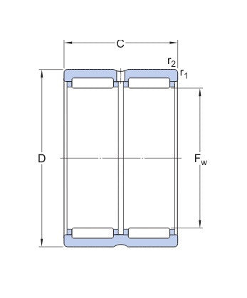 SKF RNA 6907 naaldlager zonder binnenring