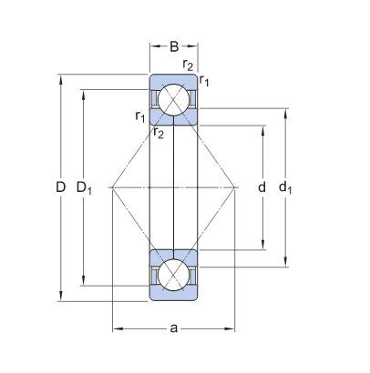 SKF QJ 209 MA/C3 roulement à quatre points
