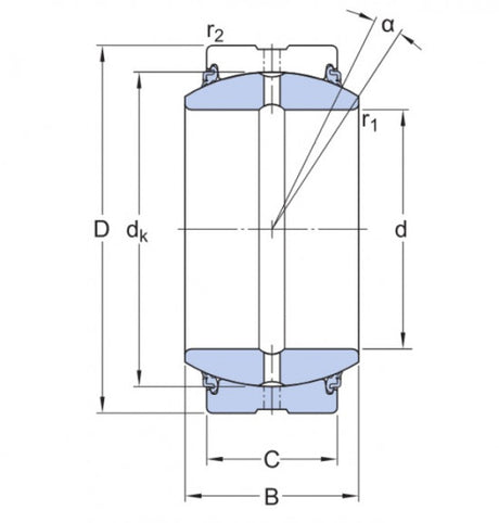 SKF GE 70 TXG3A-2LS roulement articulé