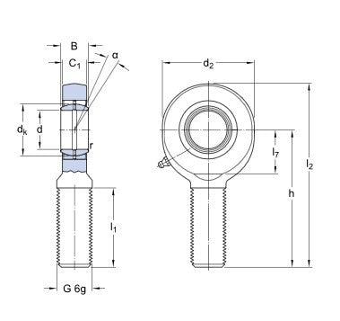 SKF SAL 25 ES tête articulée