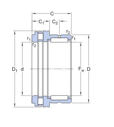 SKF NKXR 50 roulement à aiguilles combiné