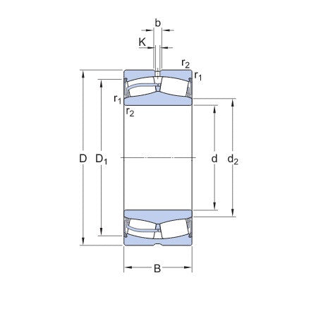 SKF 23120-2RS5/VT143B kogellager met afdichting