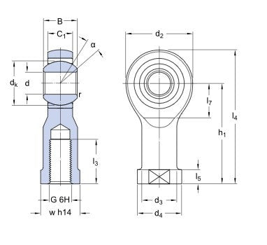 SKF SIKAC 5 M universele kogelgewricht kop