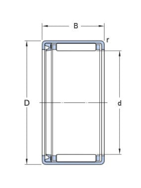 SKF HK 1614 RS naaldbusje met ingelaste behuizing